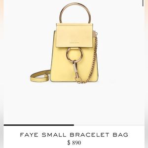 CHLOE SMALL FAYE BRACELET BAG CROSSBODY YELLOW
